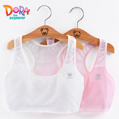 

DORA Dora student underwear 2 piece bra development girl sports vest mesh tube top DRBR119-2 pieces 80A