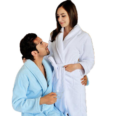 

Cotton Women Bathrobe Pajamas Men Blanket Towel Nightgown Sleepwear Girls Thicken Lovers Long Soft Winter White Spring Autumn