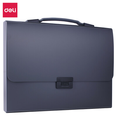 

Deli deli A4 large-capacity conference package information package soft two-color handle transaction package file package gray 5246