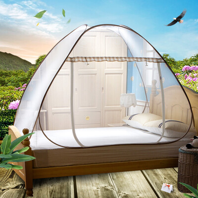 

Arctic velvet Bejirog mosquito net free installation folding wire nets encryption simple installation 12 m bed
