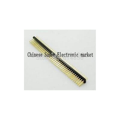 

20PCS 127mm Pitch 2x50pin Dual Row Male Pin Header Pin Connector Double Row 180 Degrees