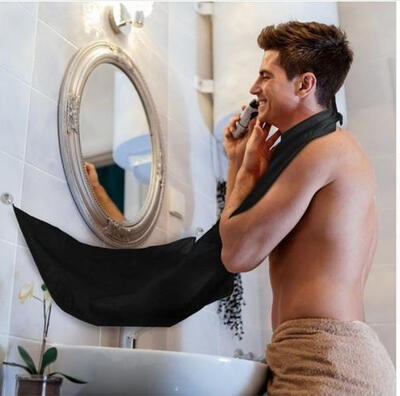 

Pongee Beard Care Бритье Фартук Bib Триммер Лицевые волосы Мыс Раковина