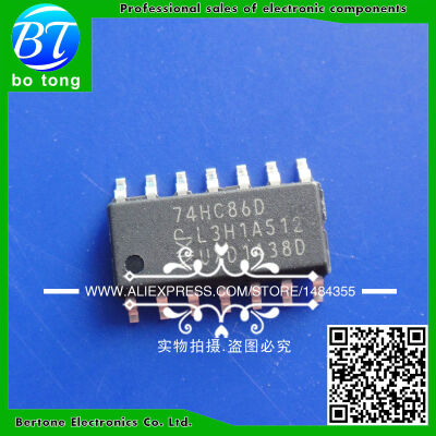 

Free shipping 50pcs SMD logic ics 74HC86 74HC86D SN74HC86D SOP14