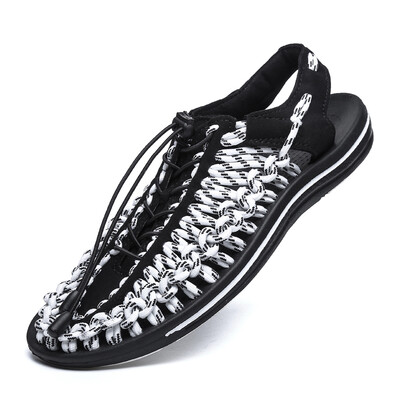 

AiDELi Fashion Hand Knit Shoes Hole Shoes Beach Shoes Mens Sandals casual shoes