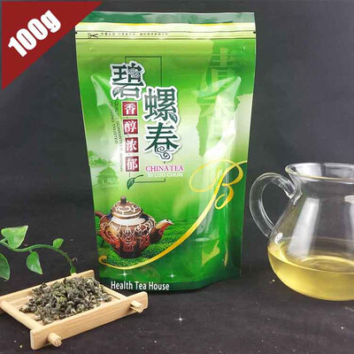 

Top Grade Spring Biluochun Chinese Tea Green Tea Fresh Bi Luo Chun Organic Food For Weight Loss Bag Packaging 100g chinese beat g