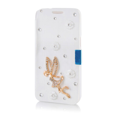 

MOONCASE Luxury Flower Crystal Leather Side Flip Wallet Pouch ЧЕХОЛ ДЛЯ Samsung Galaxy Express 2 G3815