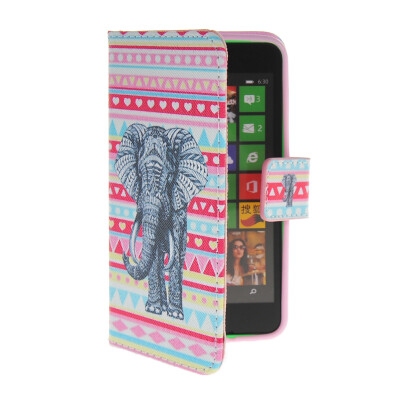 

MOONCASE Pattern Style Leather Side Flip Wallet Card Slot Pouch Stand Shell Back Case Cover For Nokia Lumia 630