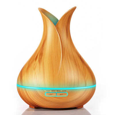 

TOMNEW 400ML Essential Oil Diffuser Ultrasonic Aromatherapy Air Humidifier Wood Grain Cool Mist Aroma Diffuser for Large Room Spa