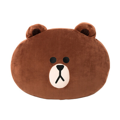 

LINE FRIENDS Brown bear face cute pet pillow 42cm anime around cute fun cushion pillow