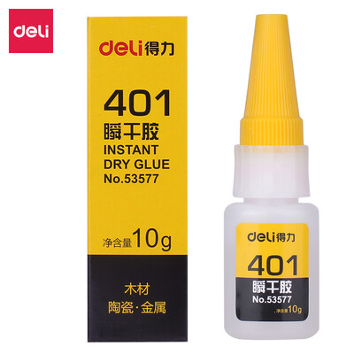 

Deli deli 10g instant dry super glue for plastic rubber metal&other materials 53577