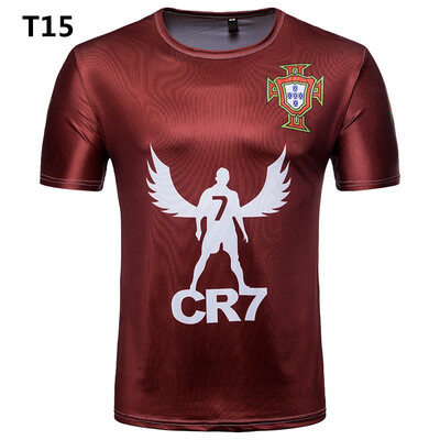 

Summer New Mens T-Shirt WorldCup Printed Football T-shirt Casual Commemorative T-shirt Sports Running Fitness Exercise