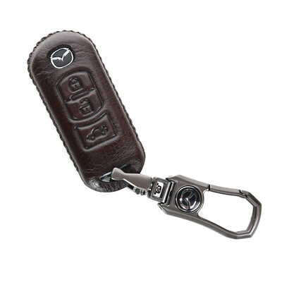 

Che Da Ma Maida leather key case key set Angke Sela CX-4 CX-5 Mazda 6 Atz Mazda 3 leather car key shell buckle smart 3 key brown