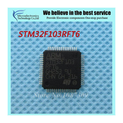 

10PCS free shipping STM32F103RFT6 STM32F103 LQFP-64 ARM Microcontrollers - MCU XL-Density Access Line 32-Bit 768 Kb new original