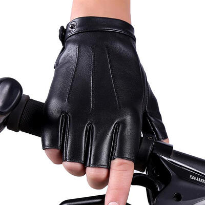 

Svadilfari 2018 Sports Half Finger Gloves Men Genuine Leather gym weight lifting mittens fingerless Tactical Gloves mittens