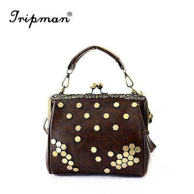 

Tripman Wholesale price beauty rivet 2016 women pu leather handbags women shoulder bags for women handbag tote bag