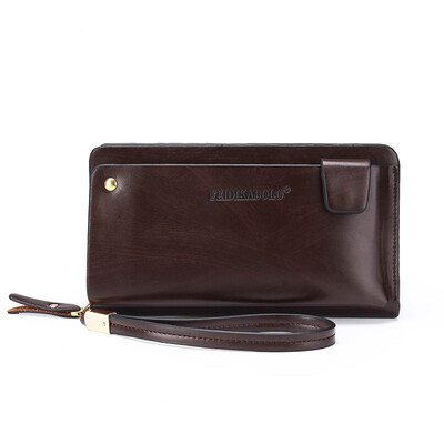 

New Mens Leather Business Hand Bag Clutch Bag Purse Retro Wallet Mobile Wallet B-fdk906