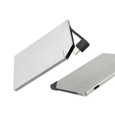 

Slim 1500 mAh Power Bank, портативный ультратонкий полимерный блок питания Powerbank 1500mah со светодиодной подсветкой для Apple Lightning