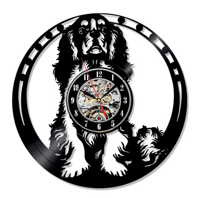 

Vinyl Record Wall Clock Charles Spaniel Dog Creative Design Wall Art Home Decor Ideas