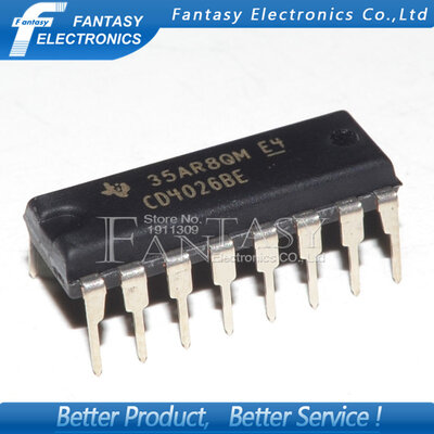 

50PCS CD4026BE DIP16 CD4026 DIP new and original IC free shipping