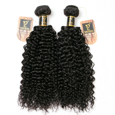 

YAVIDA Hair Indian Curly Virgin Hair Piece 2Pcs Indian Virgin Hair Kinky Curly Raw Indian Hair Curly Weave Human Hair Extensions