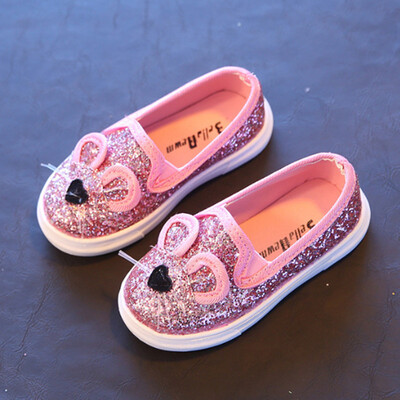 

Cute Kids Girls Shoes 2018 New Autumn Cartoon Bunny Cat Princess Flat Fashion Toddler Baby Girls Sneakers Children Casual Shoes