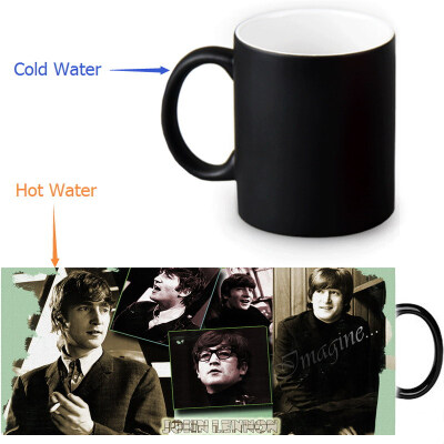 

John Winston Lennon Morphing Mug Color Change Tea Cup Magic Milk Coffee Mug