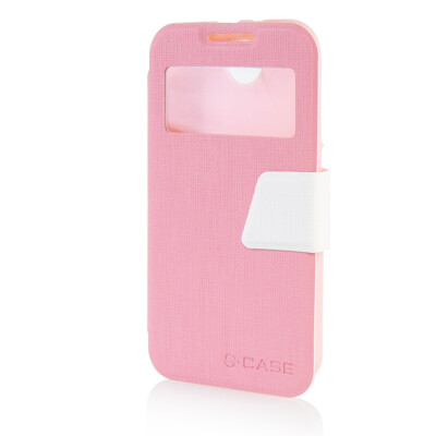 

MOONCASE View Window Leather Side Flip Pouch Ultra Slim Shell Back ЧЕХОЛ ДЛЯ HTC Desire 310 D310W Pink