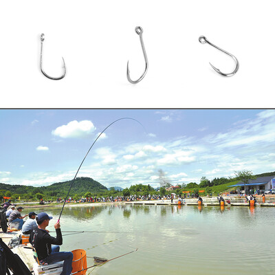 

100pcs Fishing Bait Barb Fishhook Lure Tackle With Box Size 8