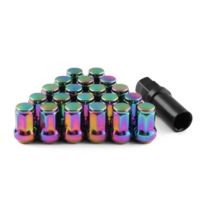 

Ryanstar Racing Universal 12X1.25/12X 1.5 20PCS Aluminum Neo Chrome Acorn Style wheels lock lug nuts with Locking Key