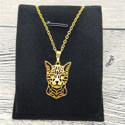 

New Bengal Cat Necklace Trendy Style Bengal Cat Pendant Necklace Women Fashion Pet Cat Jewellery