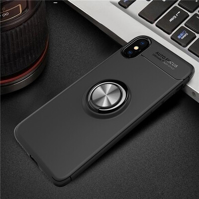 

Iphone X роскошь металлическое кольцо, магнитные брекет - shockproof охлаждения тпу телефон дел