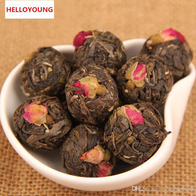 

C-PE015 Rose herbal tea 500g Chinese handmade puer tea raw Pu er old trees pu'er cha mini tuo china china green food healthy