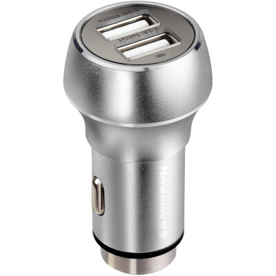 

Newman Newsmy Car Charger Cigarette Car Charger NM-9 Silver Metal Car Charger Dual USB One Slot Two Automatic Split