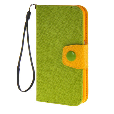 

MOONCASE ЧЕХОЛ ДЛЯ Samsung Galaxy S6 Flip Wallet Card Slot with Kickstand Leather Back Cover Green Yellow