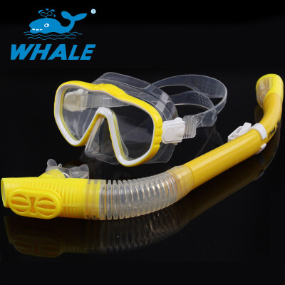 

Whale Brand High Quality diving Mask Snorkel set with wide view diving mask goggles&snorkel set