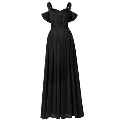 

CAZDZY A-Line Straps Pleated Chiffon Evening Dress