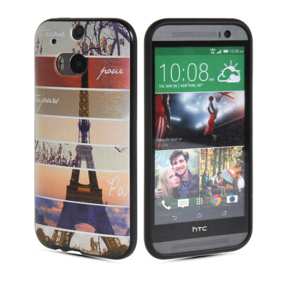 

MOONCASE Watercolor Art Soft Flexible Silicone Gel TPU Skin Shell Back Case Cover for Htc One M8