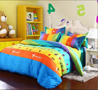 

4 PCS / Set Bedding Set Printing Bed Sheet / Duvet Cover / Pillowcase Soft Comfortable Microfiber Bed Sets