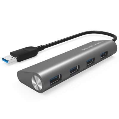 

Waxlink (Wavlink) WL-UH3047 USB3.0 ultra-high-speed 4-port HUB hub aluminum alloy dragged four notebook splitter