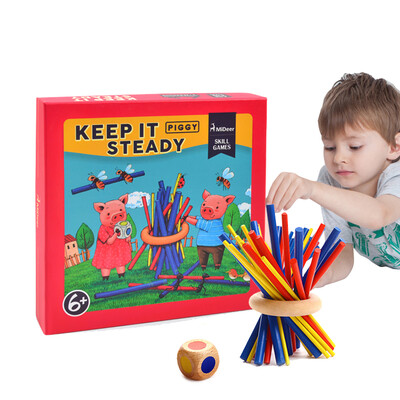 

MiDeer childrens educational toys pigs wooden sticks table games clubs parent-child interactive board games
