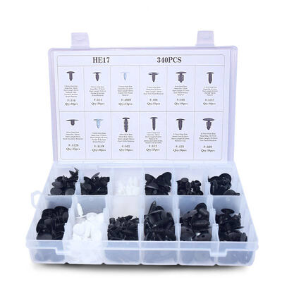 

CNIKESIN HE17 340PCS Universal Car Plastic Rivet Clips Mixed Auto Fastener Car Roof Trunk Retainer Clips for All Cars 12Kinds