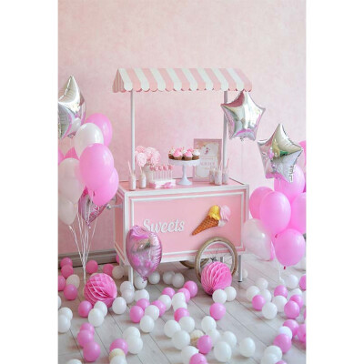 

Pink Sweets Photo Background 57FT Vinyl Fabric Cloth Digital Printing Wedding Backgrounds for Photography -3084