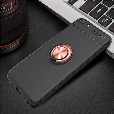 

Vivo Y69 Luxury Metal Ring Magnetic Bracket Shockproof Cooling TPU Phone Cas