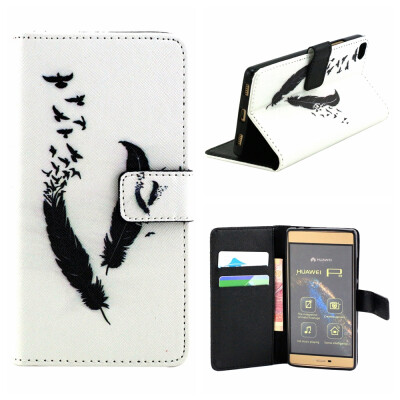 

MOONCASE Cute Pattern Leather Wallet Flip Card Holder With Kickstand Pouch For Huawei Ascend P8