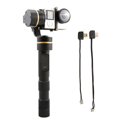 

feiyu G4 кпк карданов подвес для gopro позволяет hero4 / 3 + / 3 и аналогичного размера спорта кэм с зарядки, кабель и вывода видео кабель (золотой)