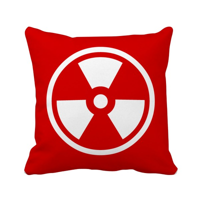 

Ionization Radiation Red Square Warning Mark Square Throw Pillow Insert Cushion Cover Home Sofa Decor Gift