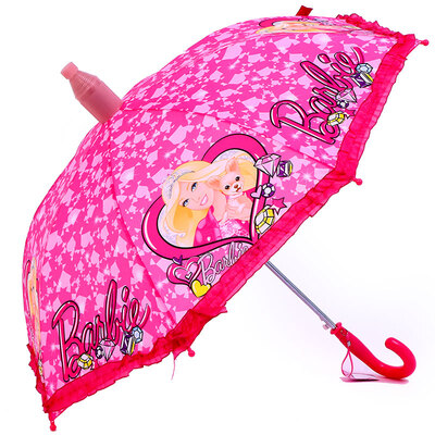 

Barbie Childrens Umbrella Girl Student Reinforced Waterproof Umbrella with Umbrella Set B-008