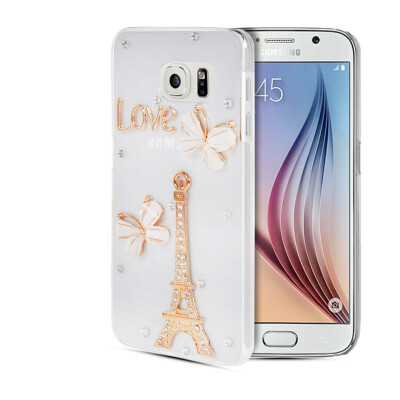 

MOONCASE Luxury Crystal Bling Rhinestone Hard Plastic Back Rubber Shell Case Cover for Samsung Galaxy S6 G9200