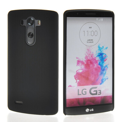 

MOONCASE Hard Rubberized Rubber Coating Devise Back чехол для LG G3 Black