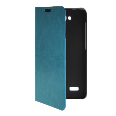 

MOONCASE Slim Leather Side Flip Wallet Card Slot Pouch with Kickstand Shell Back чехол для Huawei Honor Holly Blue